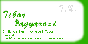 tibor magyarosi business card